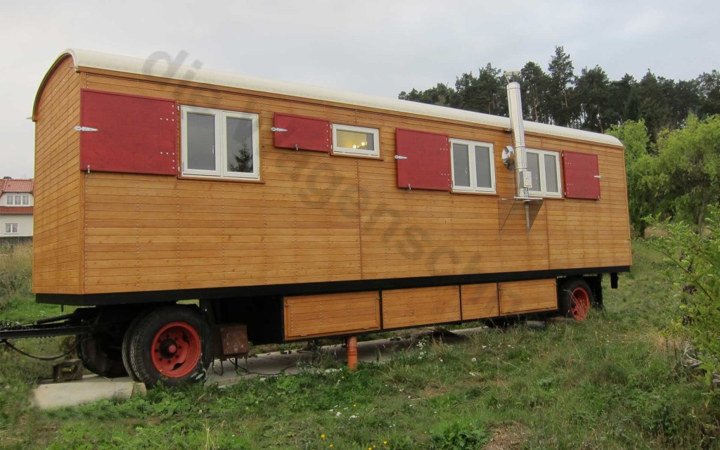 Der Bauwagen "Schönes Wochenende" für eine 4-köpfigen Familie.